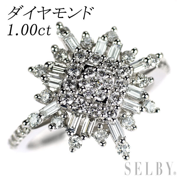 K18WG ダイヤモンド リング 1.00ct
