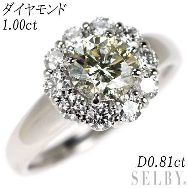 Pt900 ダイヤモンド リング 1.00ct D0.81ct — セルビーオンラインストア 