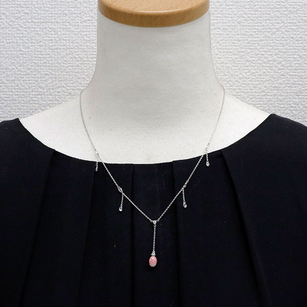 K18WG コンク 真珠 ダイヤモンド ペンダントネックレス 2.02ct D1.56ct