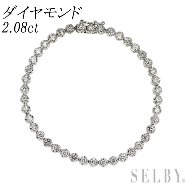 Pt900 ダイヤモンド ブレスレット 2.08ct テニス