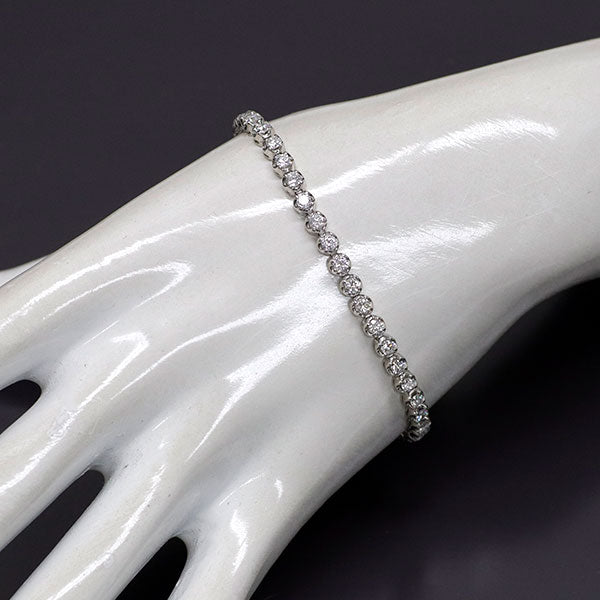 Pt850 ダイヤモンド テニス ブレスレット 3.047ct