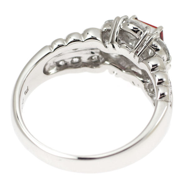 Pt900 マダガスカル産 ルビー ダイヤモンド リング 0.38ct D1.48ct