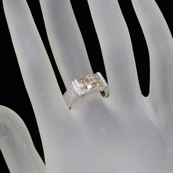 レ・エッセンシャル K18WG ダイヤモンド リング 1.00ct ミステリーセッティング