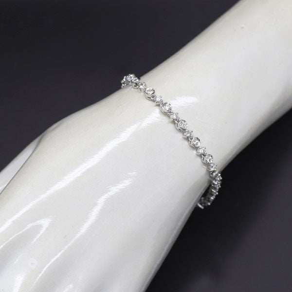 K18WG ダイヤモンド テニス ブレスレット 3.50ct