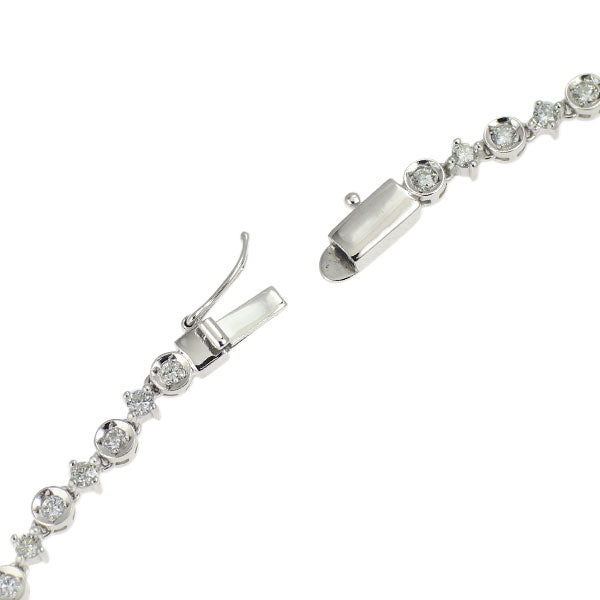K18WG ダイヤモンド テニス ブレスレット 3.50ct