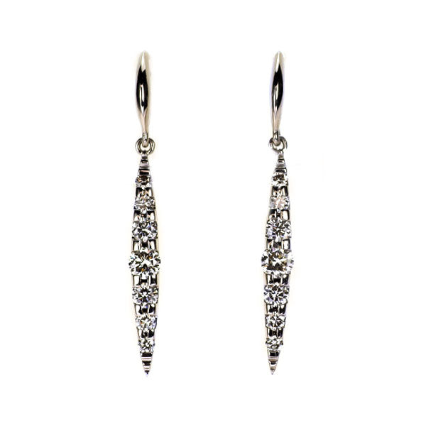 カシケイ K18BG ブラウン ダイヤモンド ピアス 0.48ct ネイキッド