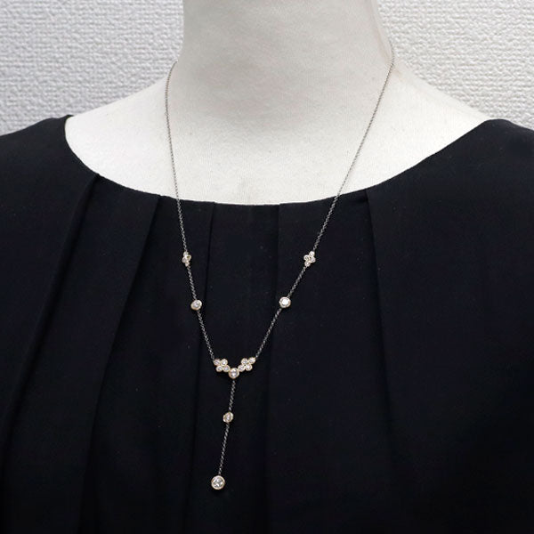 Pt850/K18YG ダイヤモンド ペンダントネックレス 2.00ct  Yデザイン