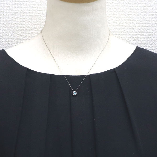 希少 Pt900/Pt850 パライバ トルマリン ダイヤモンド ペンダントネックレス 0.09ct D0.07ct