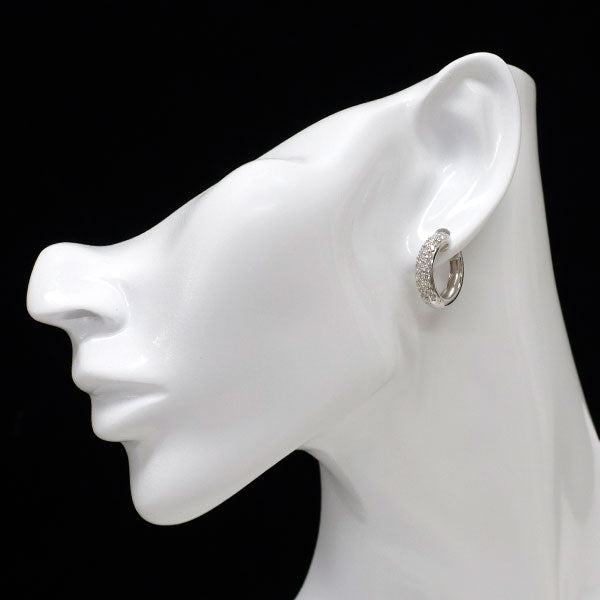 Pt900 ダイヤモンド ピアス 1.00ct フープ  パヴェ
