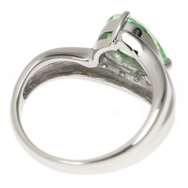 Pt900 ミントガーネット ダイヤモンド リング 1.76ct D0.07ct
