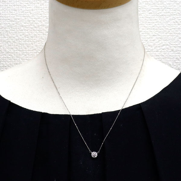 Pt900/Pt850 天然ピンクダイヤモンド ペンダントネックレス 0.085ct D0.15ct