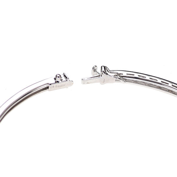 K18WG ルビー カラーサファイア グリーンガーネット ダイヤモンド バングル D0.50ct フラワー