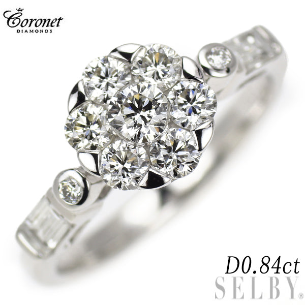 コロネット K18WG ダイヤモンド リング 0.84ct