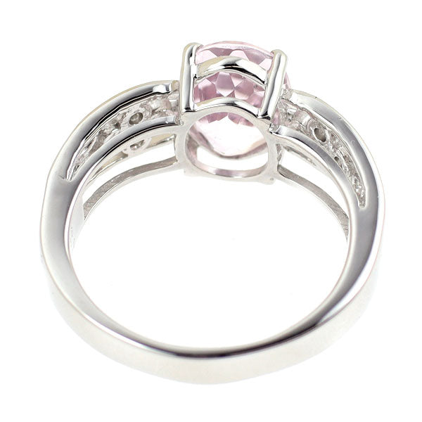 Pt900 クンツァイト ダイヤモンド リング 2.36ct D0.10ct