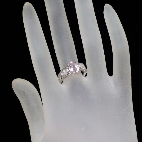 Pt900 クンツァイト ダイヤモンド リング 2.36ct D0.10ct