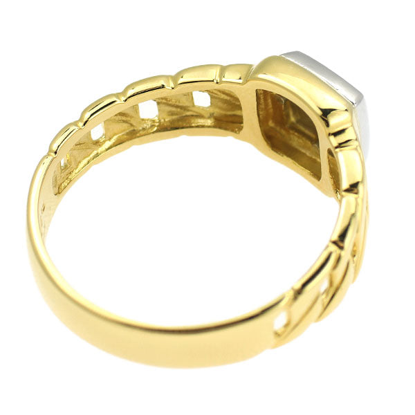 K18YG/Pt900 ダイヤモンド リング 0.05ct 印台 — セルビー