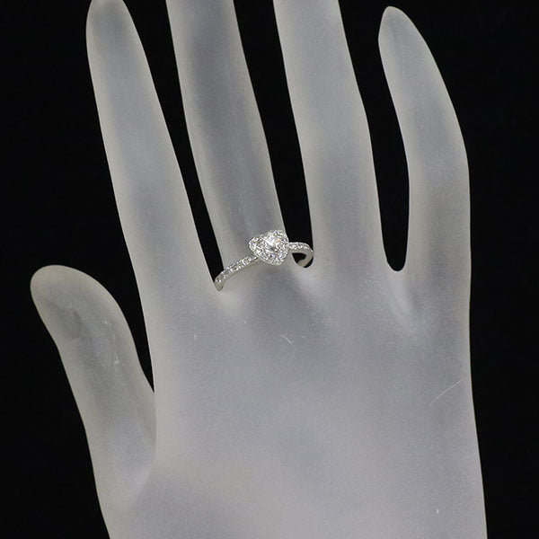 Pt950 ハートシェイプ ダイヤモンド リング 0.189ct G SI1 D0.28ct