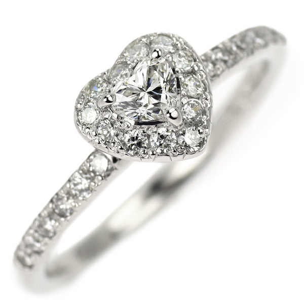 Pt950 ハートシェイプ ダイヤモンド リング 0.189ct G SI1 D0.28ct