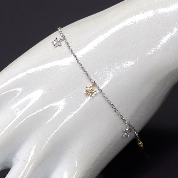 ポンテヴェキオ K18YG/WG ダイヤモンド ブレスレット 0.08ct スター
