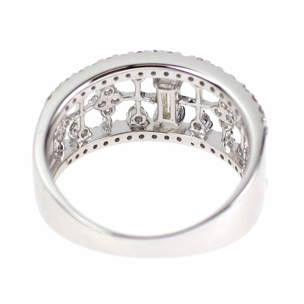 Pt900 バケットカットダイヤモンド リング 0.15ct D0.50ct
