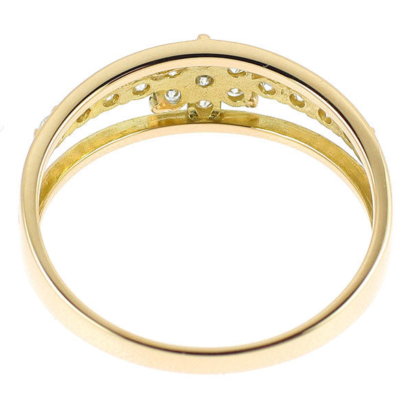 K18YG ダイヤモンド リング 0.30ct フラワー
