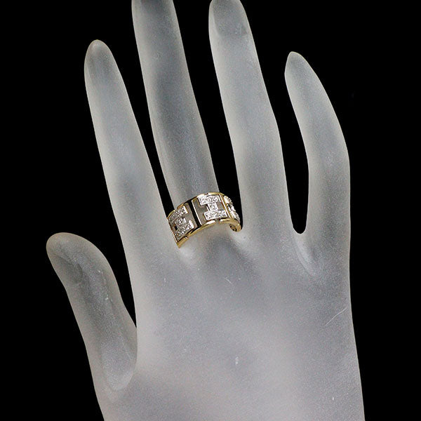 K18YG/WG ダイヤモンド リング 0.50ct
