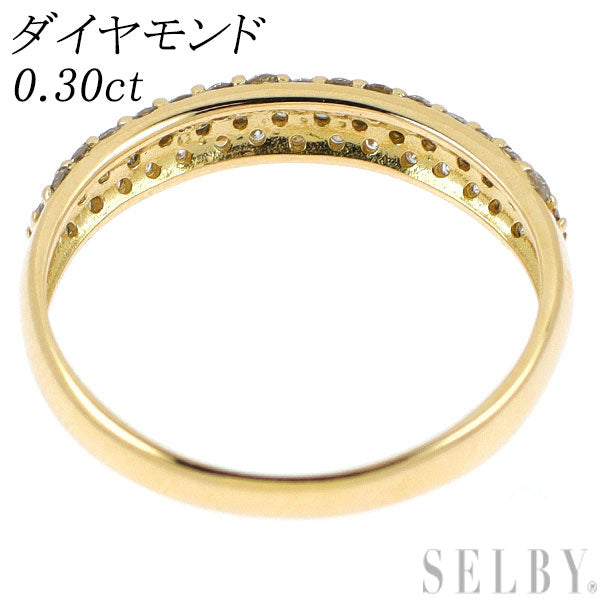 K18YG ダイヤモンド リング 0.30ct パヴェ