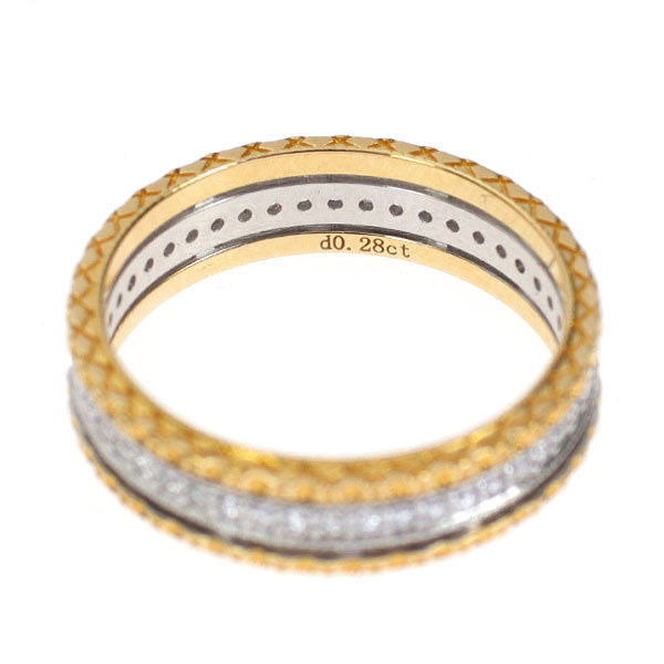 K18YG/WG ダイヤモンド リング 0.28ct フルエタニティ