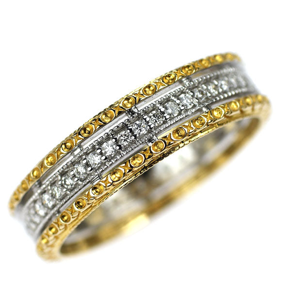 K18YG/WG ダイヤモンド リング 0.28ct フルエタニティ