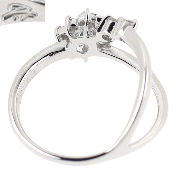 藤平卓 希少 K18WG グランディディエライト ダイヤモンド リング 0.13ct D0.15ct