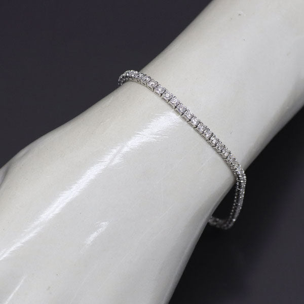 K18WG ダイヤモンド ブレスレット 2.00ct テニス