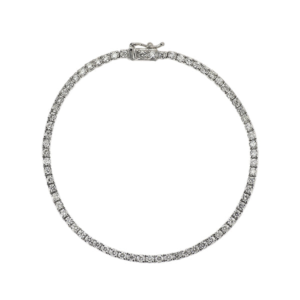 K18WG ダイヤモンド ブレスレット 2.00ct テニス