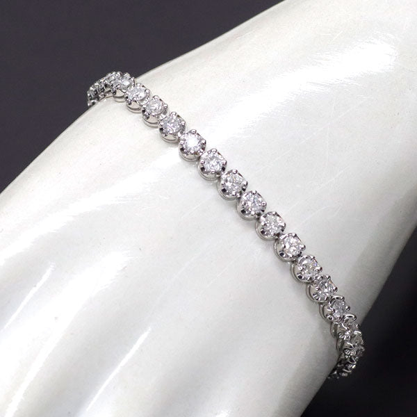 Pt850 ダイヤモンド ブレスレット 5.00ct テニス