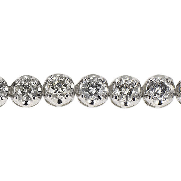 K18WG ダイヤモンド ブレスレット 3.00ct テニス