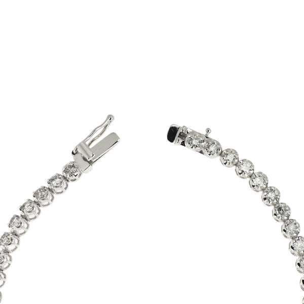 K18WG ダイヤモンド ブレスレット 3.00ct テニス