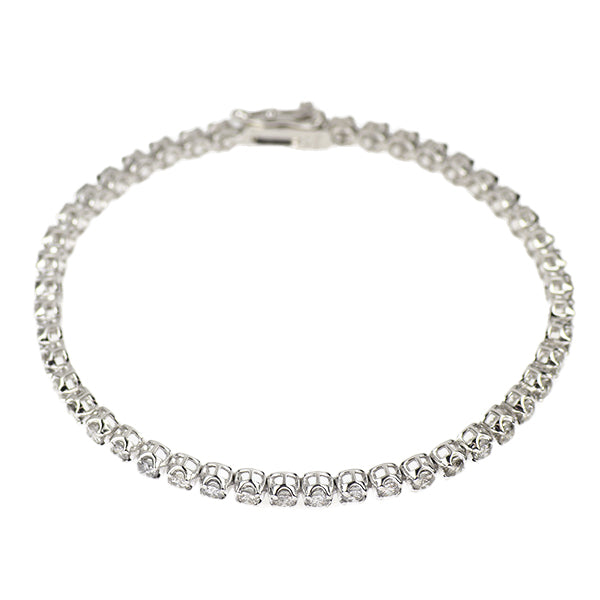 K18WG ダイヤモンド ブレスレット 3.00ct テニス