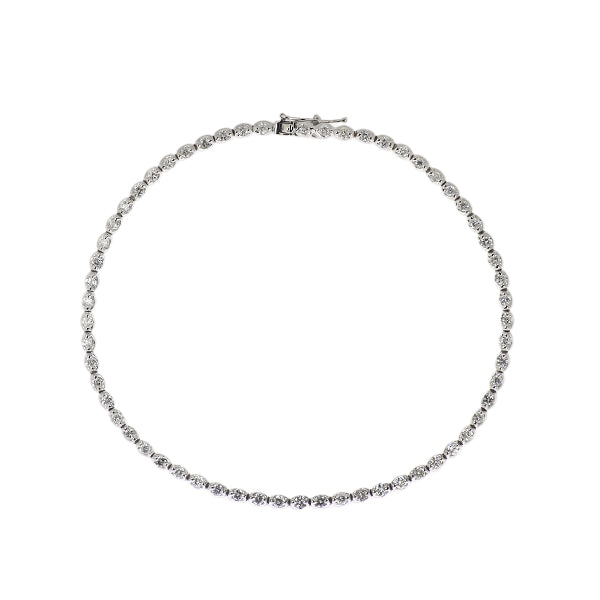 K18WG ダイヤモンド ブレスレット 1.15ct テニス