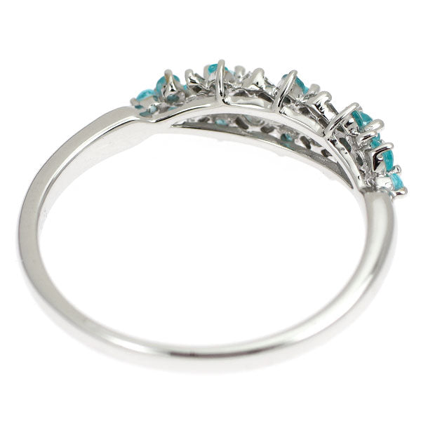 K18WG パライバ トルマリン ダイヤモンド リング 0.28ct D0.03ct