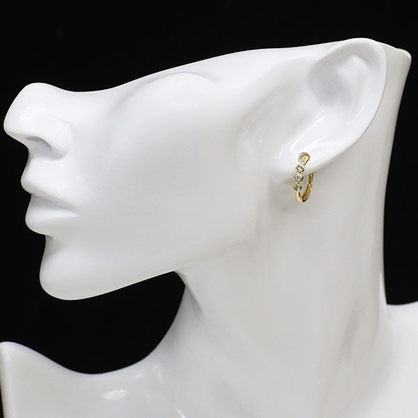 K18YG ダイヤモンド フープ ピアス 0.30ct
