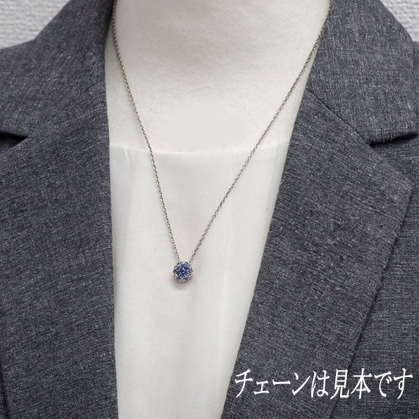 K18WG サファイア ダイヤモンド ペンダントトップ