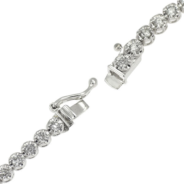 K18WG ダイヤモンド ブレスレット 2.00ct テニス