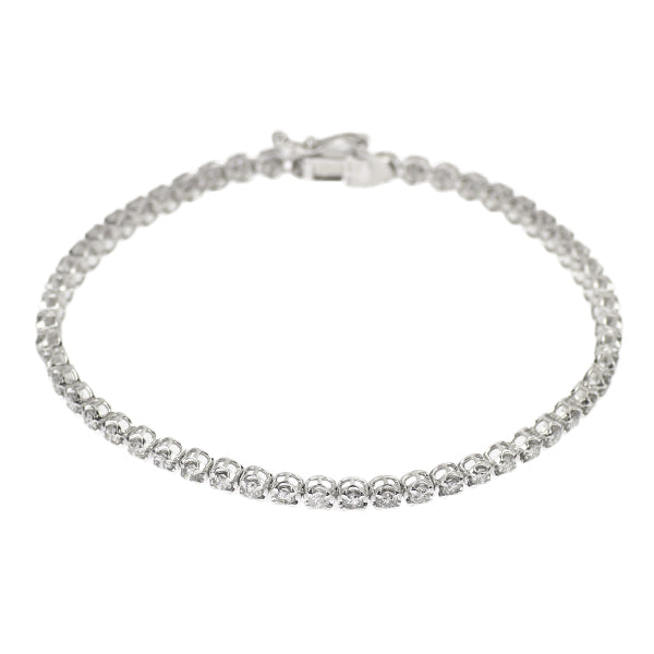K18WG ダイヤモンド ブレスレット 2.00ct テニス