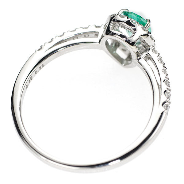 新品 Pt950 ブラジル産パライバ トルマリン ダイヤモンド リング 0.45ct D0.25ct 【エスコレ】