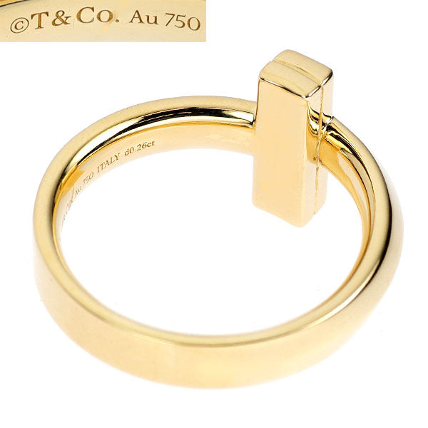 ティファニー K18YG ダイヤモンド リング 0.26ct Tワン ワイド 《セルビー銀座店》【中古】