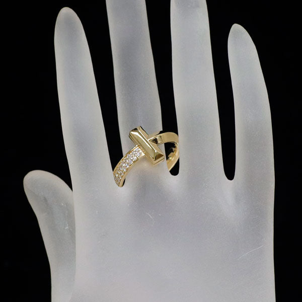 ティファニー K18YG ダイヤモンド リング 0.26ct Tワン ワイド 《セルビー銀座店》【中古】