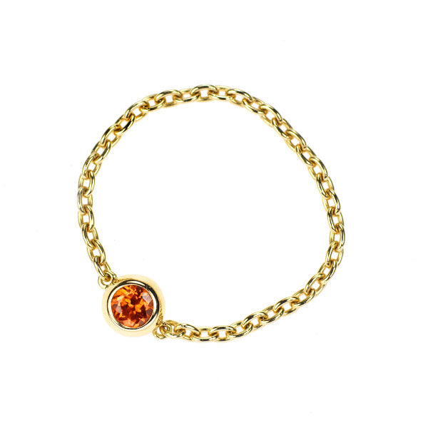 オレフィーチェ K18YG マンダリンガーネット チェーン リング