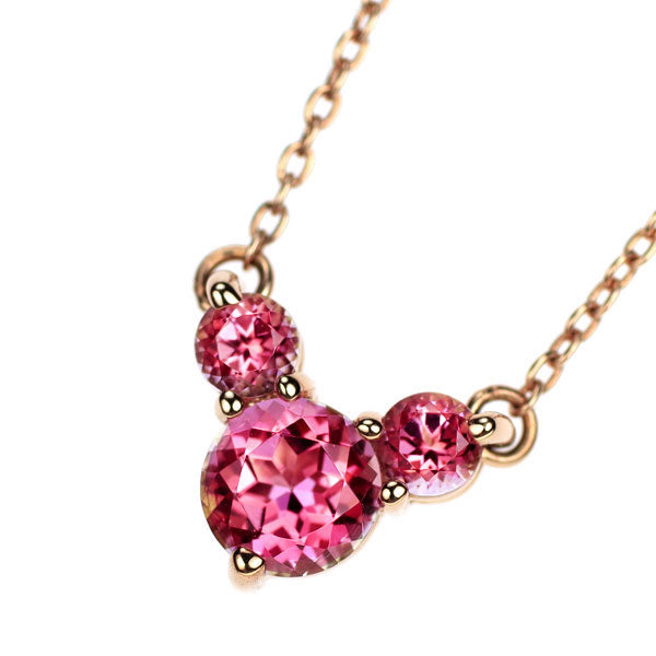 ディズニー K10PG コーティング ピンクトパーズ ペンダントネックレス