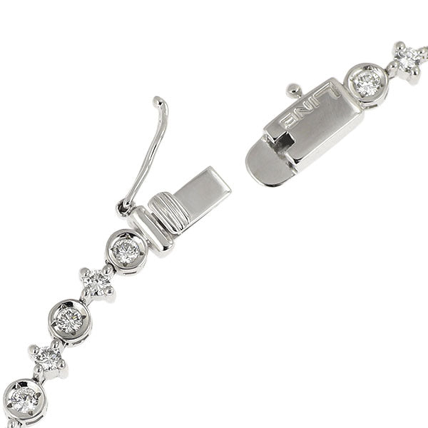 DTC K18WG ダイヤモンド ブレスレット 1.50ct LINE