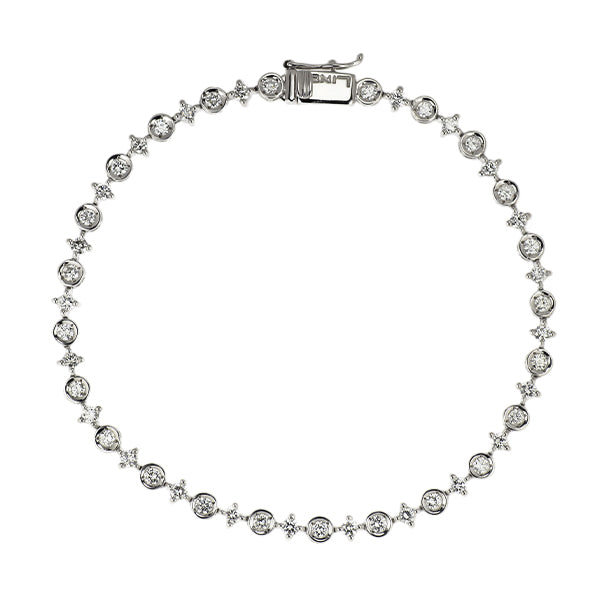 DTC K18WG ダイヤモンド ブレスレット 1.50ct LINE