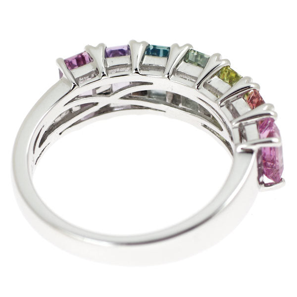K18WG ファンシーカラーサファイア リング 1.57ct
